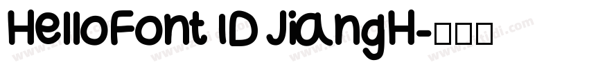 HelloFont ID JiangH字体转换 HelloFont ID JiangH字体转换